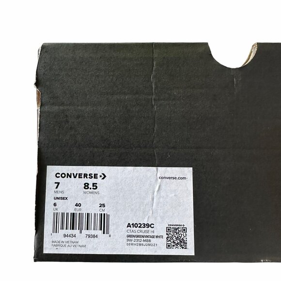 ⭐Converse Ctas Cruise Hi Platform Sz 8.5 Women Shoes Suede Green Sneaker A10239C - Picture 8 of 13